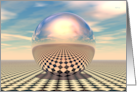 Happy Birthday, Abstract Art Checkerboard Card