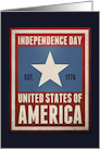 Red, White And Blue Happy Independence Day card