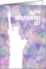 4th of July Happy Independence Day, Purple Paint Pattern card