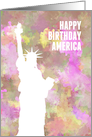 4th of July Happy Birthday America, Painted Pattern card