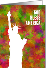God Bless America, Colorful Painted Pattern card