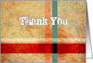 Thank You Card, Textured Grunge Stripes card