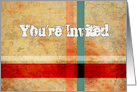 Invitation Greeting Card, Textured Grunge Stripes card