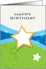 Happy Birthday, Stars Card