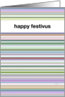 Happy Festivus, Pastel Stripes card