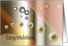 Abstract Retro Circles Design, Congratulations card