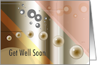 Abstract Retro Circles Design, Get Well Soon card