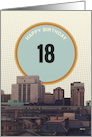 Happy Birthday, City Buildings card