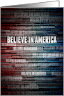 Believe In America, Patriotic, Blank card