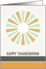 Happy Thanksgiving, Orange And Green Stripes card