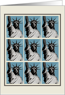 4th of July Statue of Liberty Card