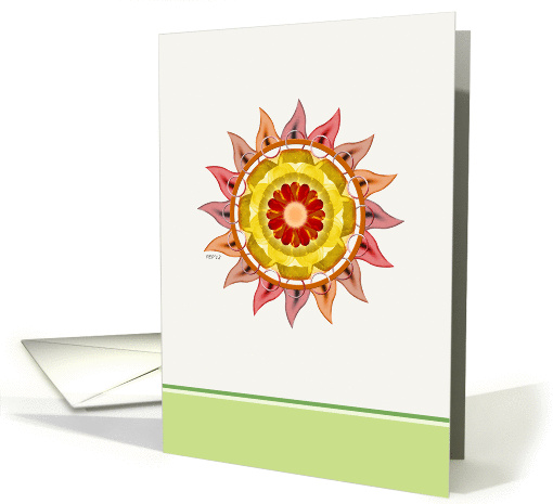Abstract Flower Hi or Hello card (933798)