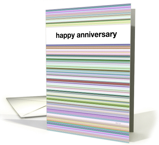 Happy Anniversary to Spouse, Pastel Stripes card (933955)
