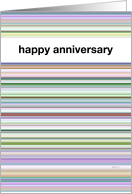 Happy Anniversary to Spouse, Pastel Stripes card
