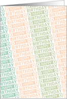 Subtle Colors Happy Birthday Pattern Card