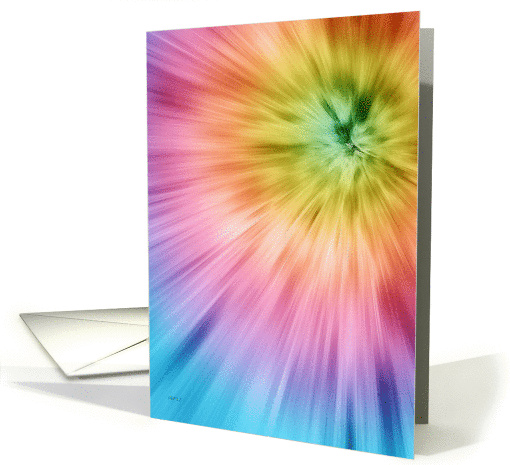 Tie Dye Star Burst Design Thank You card (936914)