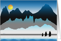 Penguins On The Move Blank Card