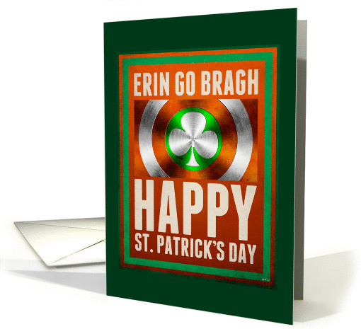 Orange And Green Happy St. Patrick's Day Clover card (937152)