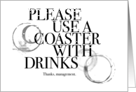 Housekeeping Beverage Rules Humor Blank Card