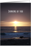 Pacific Ocean Sunset, Thinking of You card