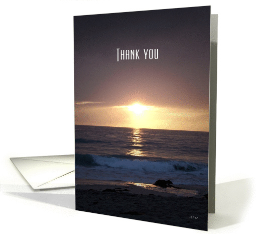 Pacific Ocean Sunset, Thank You card (937391)