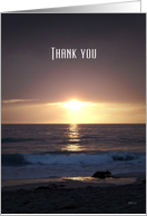 Pacific Ocean Sunset, Thank You card