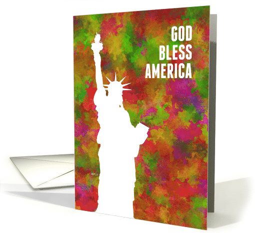 God Bless America, Colorful Painted Pattern card (937610)