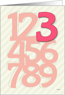 Three Year Old Happy Birthday Card, Daughter card