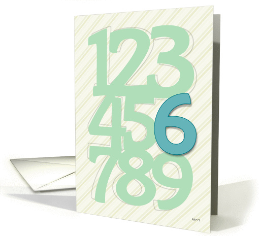 Six Year Old Happy Birthday Card, Son card (937707)