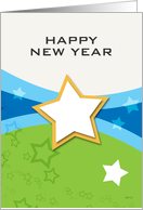 Happy New Year, Stars Card