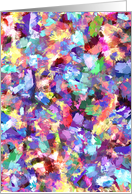 Abstract Painted Blank Greeting Card, Any Occasion card