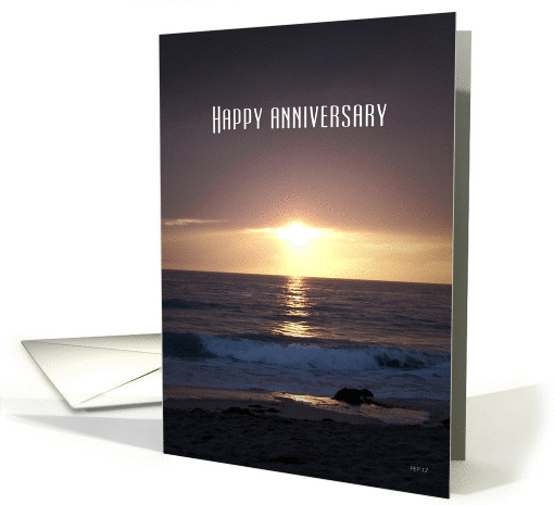 Happy Anniversary, Coastal Ocean Sunset card (938477)