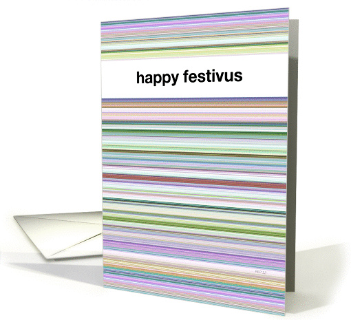Happy Festivus, Pastel Stripes card (938617)