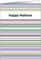 Happy Festivus, Pastel Stripes card