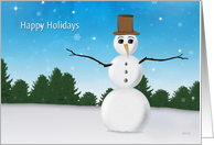 Happy Holidays, Snowman card