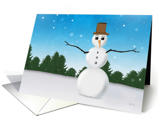 Winter Snowman, Blank card (939201)
