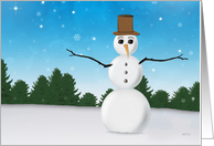 Winter Snowman, Blank Card