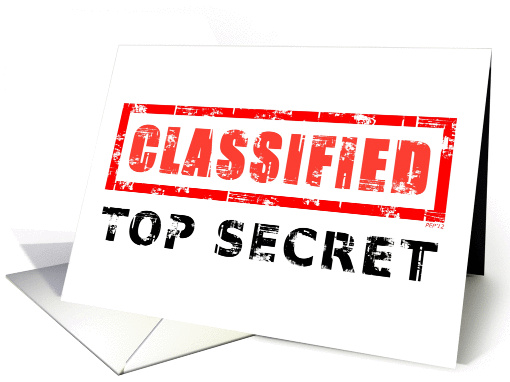 Classified Top Secret, Surprise Birthday Party Invitation card