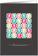 Dancing Babies, New Baby Announcement card