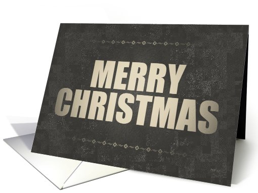 Black And White Ornate Flowers Merry Christmas card (940390)
