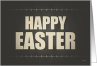 Black And White Ornate Flowers Happy Easter card