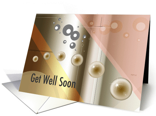 Abstract Retro Circles Design, Get Well Soon card (940600)