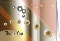 Abstract Retro Circles Design, Thank You card