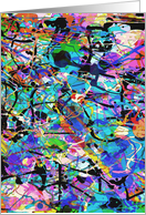 Colorful Abstract Expressionism, Blank card