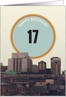 Happy Birthday, City Buildings card