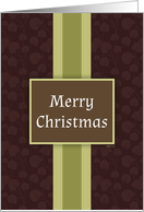 Merry Christmas, Classic Brown And Green card