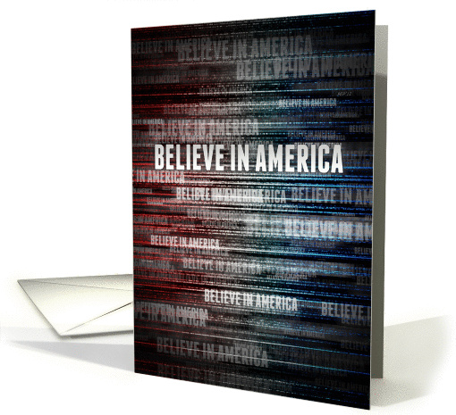 Believe In America, Patriotic, Blank card (943499)