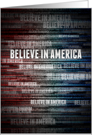 Believe In America, Patriotic, Blank card