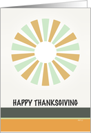 Happy Thanksgiving, Orange And Green Stripes card