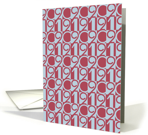 2012 Numbers, Red And Blue Blank card (946600)